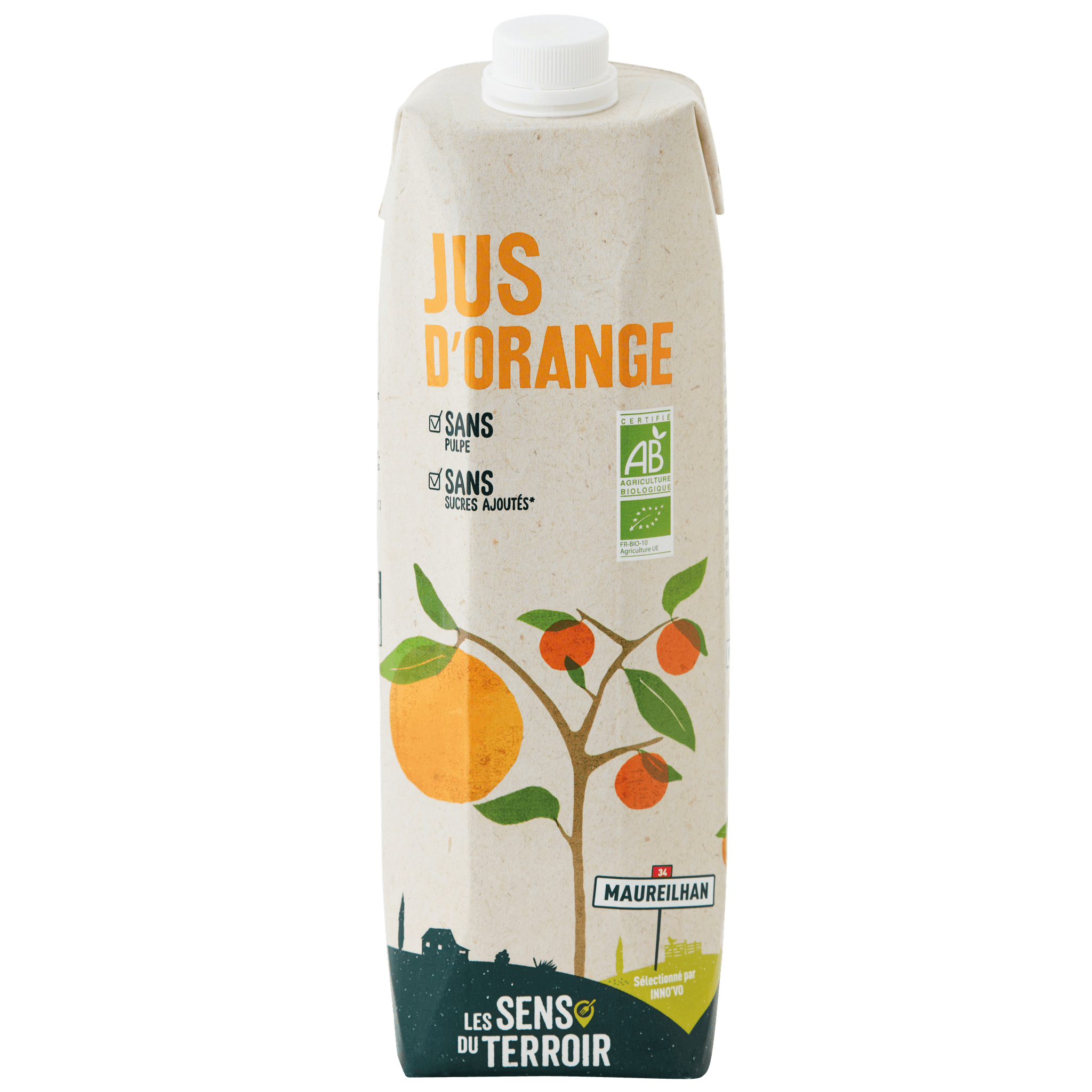 Les Sens du Terroir - Jus d'orange BIO 1 L - Les Sens du Terroir