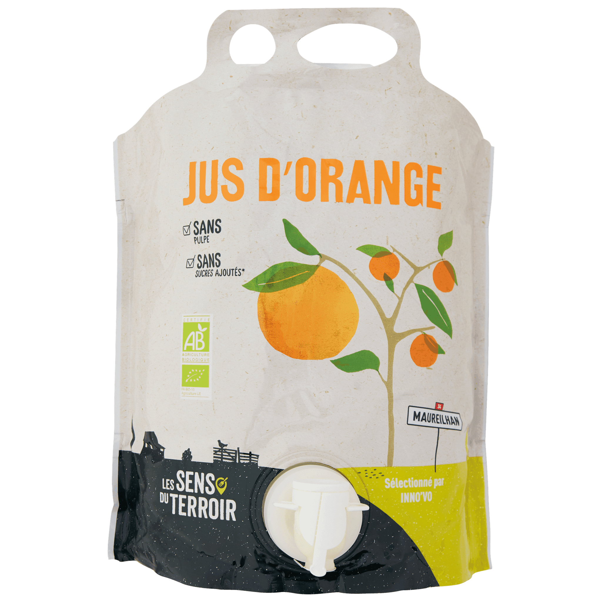 Les Sens du Terroir - Jus d'orange BIO 3 L - Les Sens du Terroir