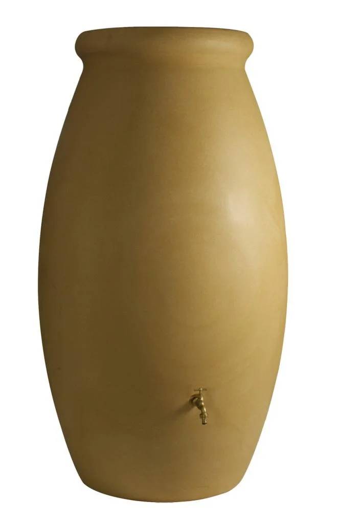Belli - Récupérateur d'eau de pluie 500L robinet et collecteur inclus jarre PVC beige  – BELLI - Image 5