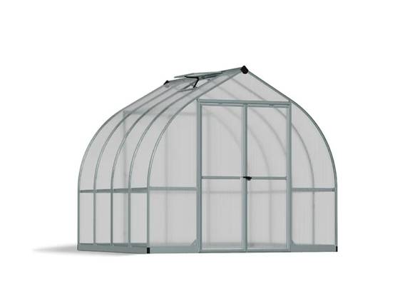 Serre de Jardin Polycarbonate Double Paroi Argent 244 x 244 cm - PALRAM - Image 7