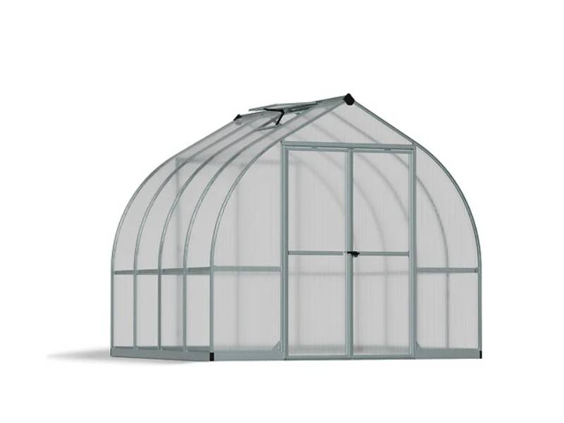 Serre de Jardin Polycarbonate Double Paroi Argent 244 x 244 cm - PALRAM - Image 7