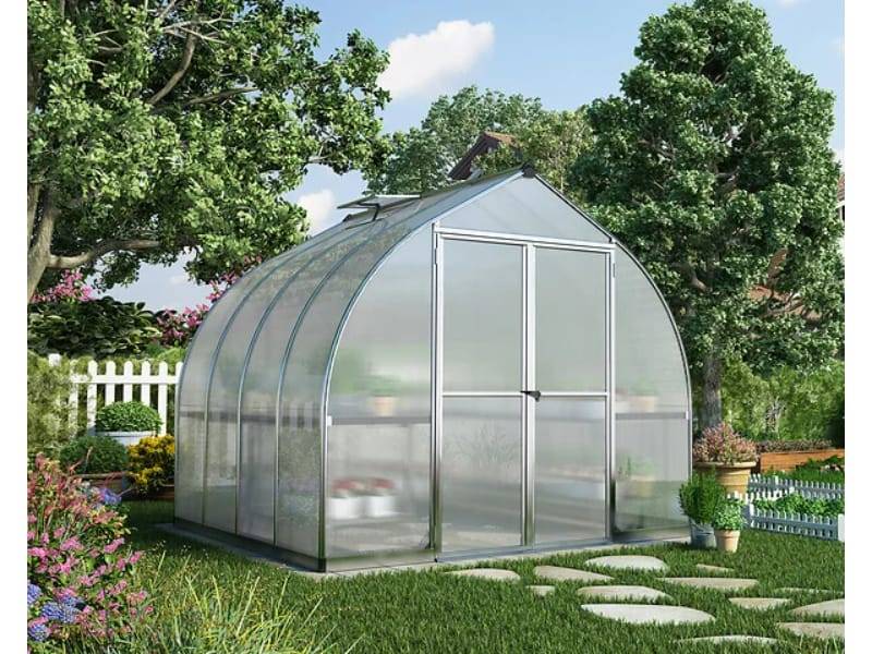 Serre de Jardin Polycarbonate Double Paroi Argent 244 x 244 cm - PALRAM - Image 2