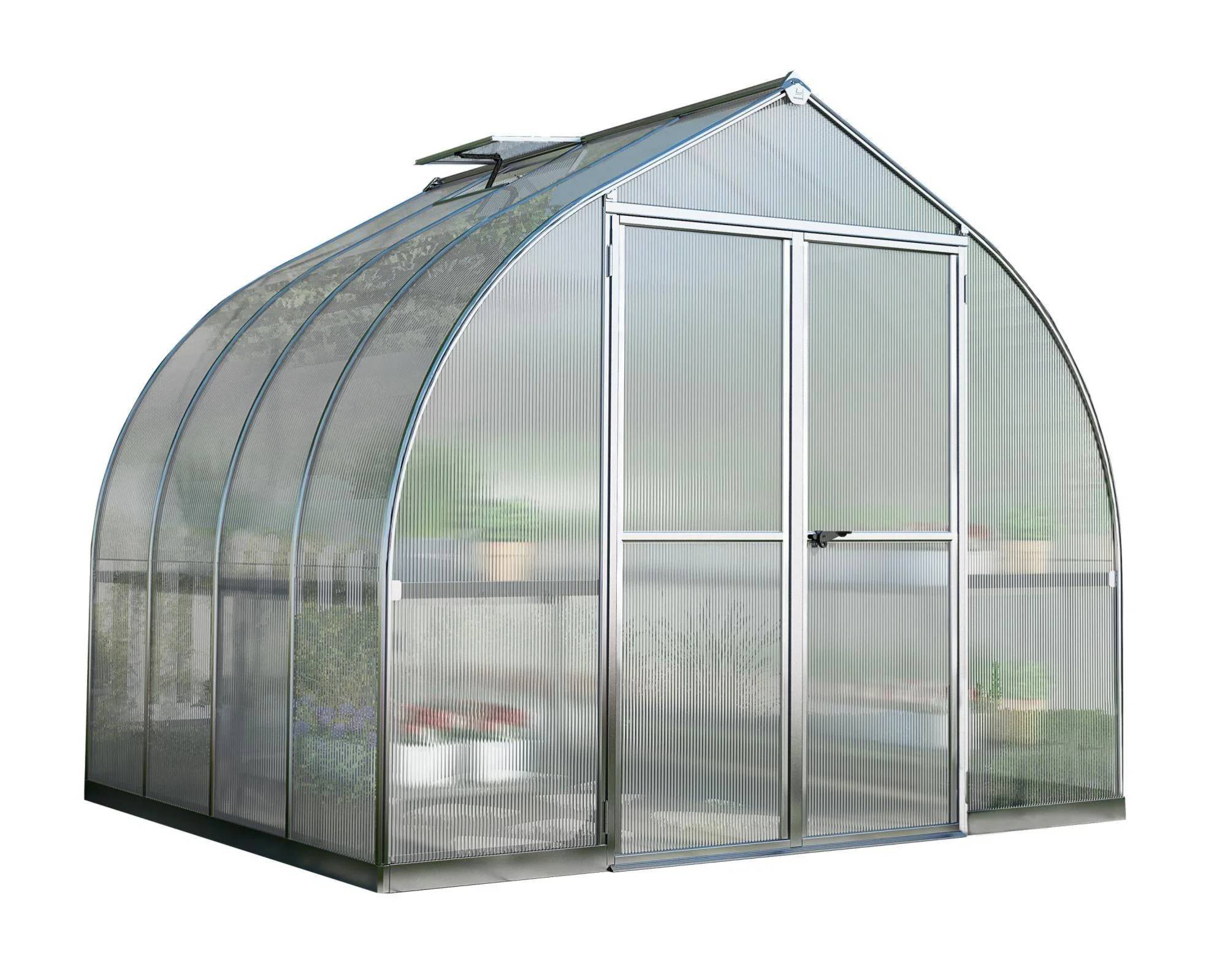Serre de Jardin Polycarbonate Double Paroi Argent 244 x 244 cm - PALRAM - Image 15