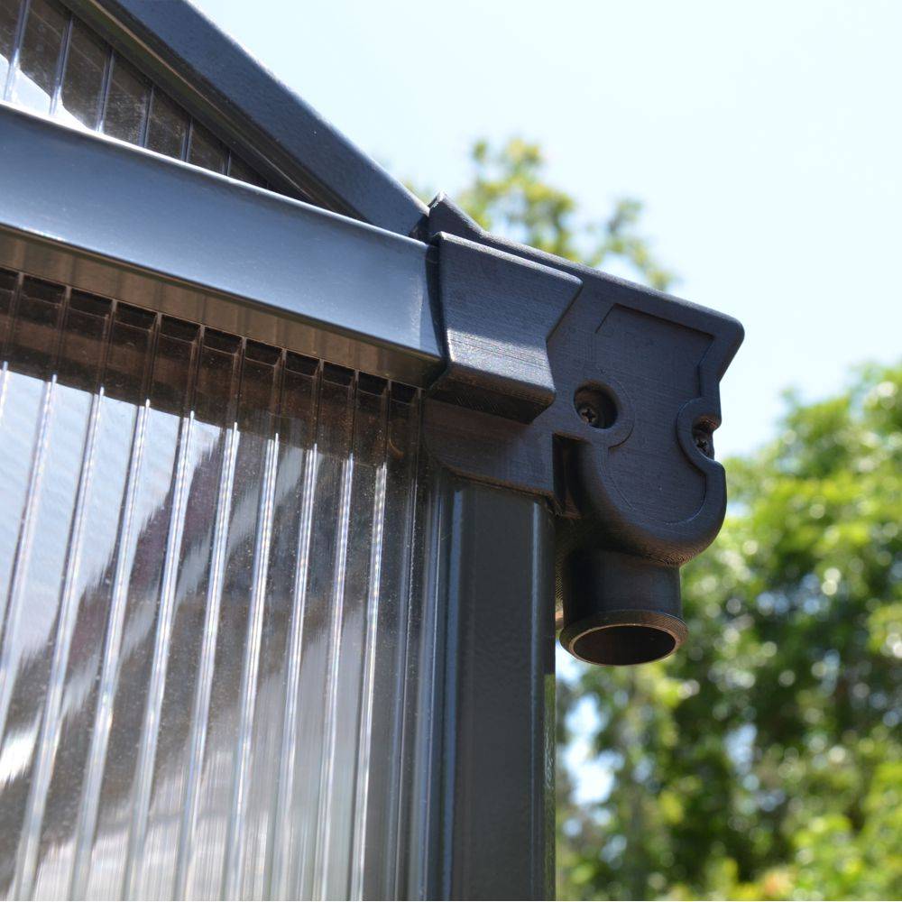 Serre de Jardin Polycarbonate Double Paroi Anthracite 244 x 364 cm Glory - PALRAM - Image 10