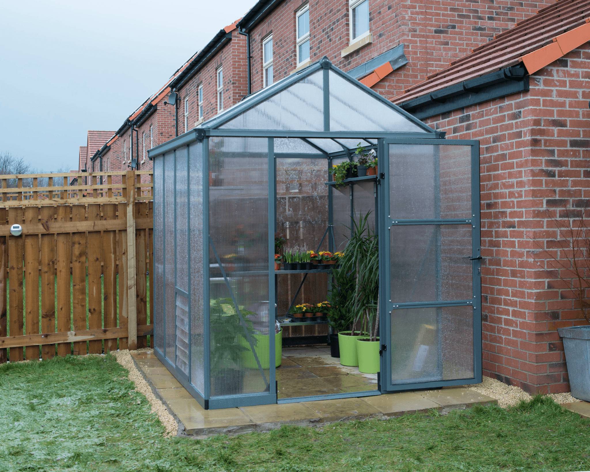 Canopia by Palram - Serre de jardin Polycarbonate Anthracite 4,54 m² – PALRAM - Image 1
