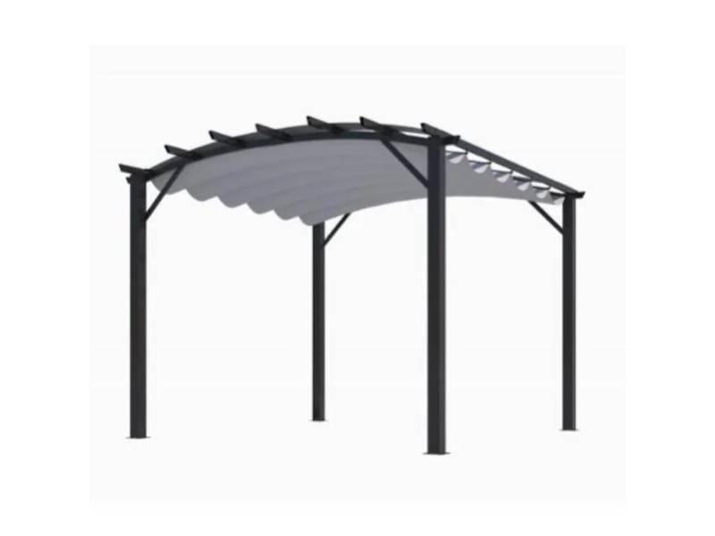 Pergola autoportante aluminium + toile coulissante 3,4 x 3,3 M - Image 2