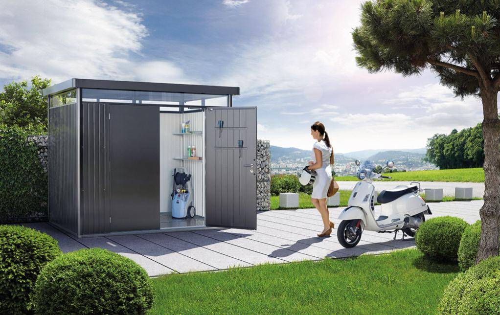 Biohort - Abri de jardin métal double porte 6,46 m² Ep. 0,53 mm HighLine - Image 9