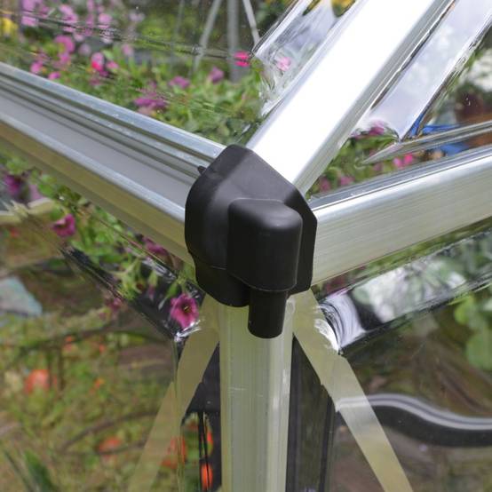 Canopia by Palram - Serre de jardin polycarbonate aluminium brut 3,4 m² Harmony avec embase - Canopia by Palram - Image 6