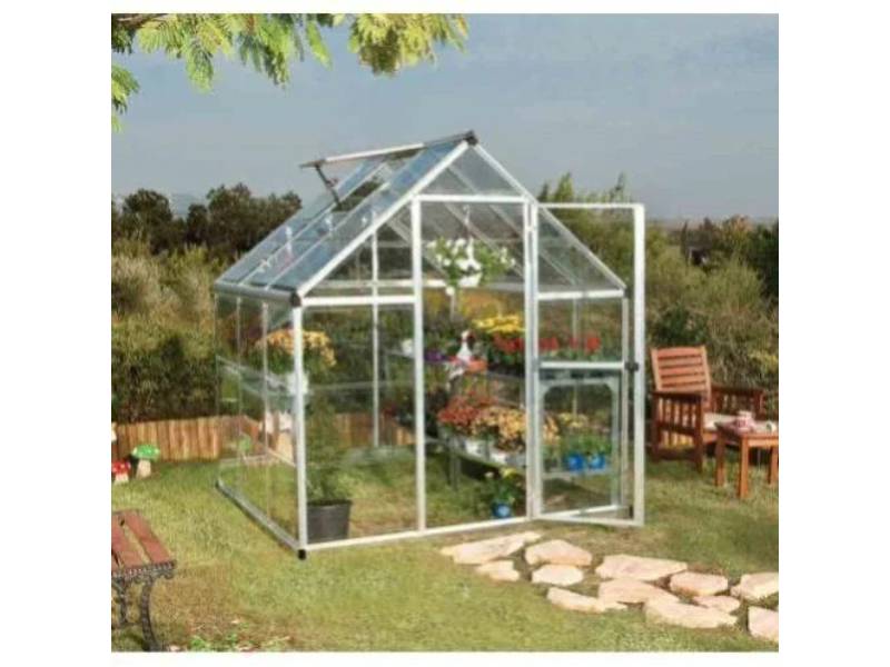 Canopia by Palram - Serre de jardin polycarbonate aluminium brut 3,4 m² Harmony avec embase - Canopia by Palram - Image 5