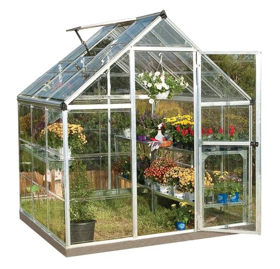 Canopia by Palram - Serre de jardin polycarbonate aluminium brut 3,4 m² Harmony avec embase - Canopia by Palram - Image 17
