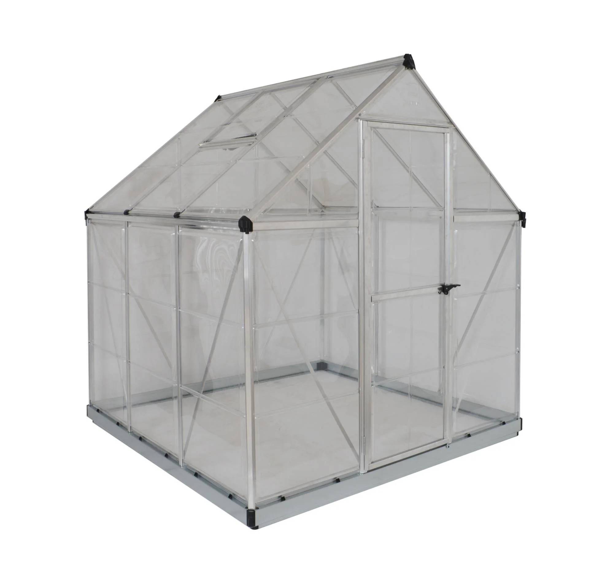 Canopia by Palram - Serre de jardin polycarbonate aluminium brut 3,4 m² Harmony avec embase - Canopia by Palram - Image 18