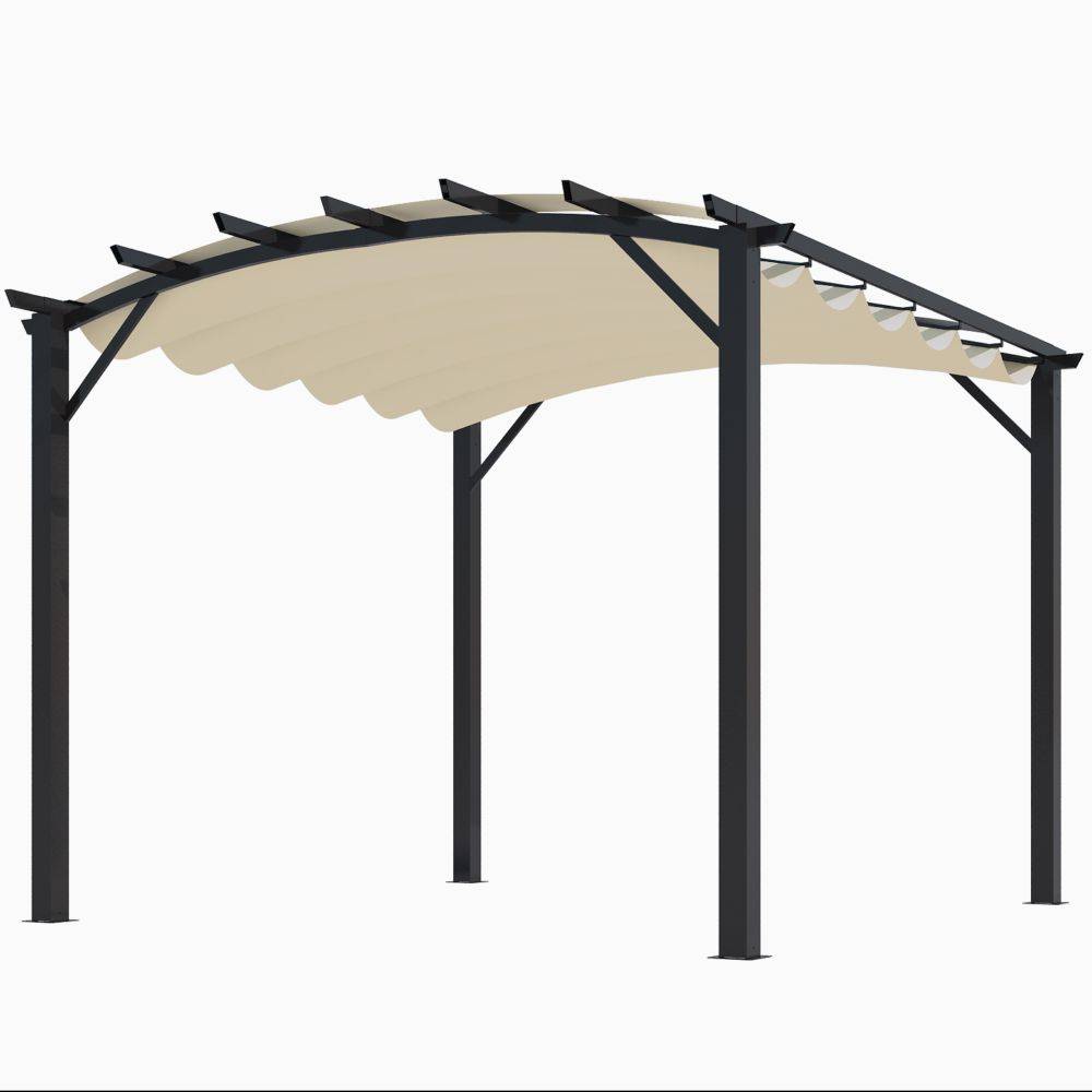 Pergola autoportante aluminium + toile coulissante 3,4 x 3,3 M - Image 3