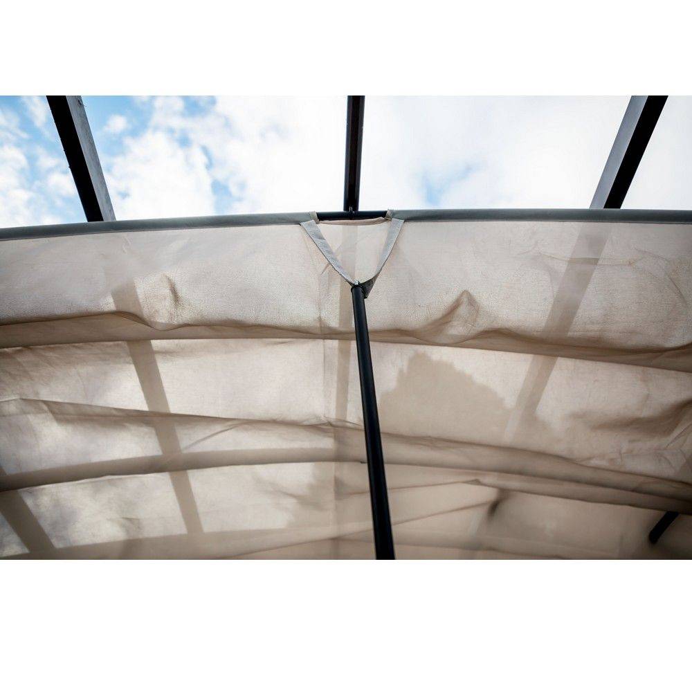 Pergola autoportante aluminium + toile coulissante 3,4 x 3,3 M - Image 5