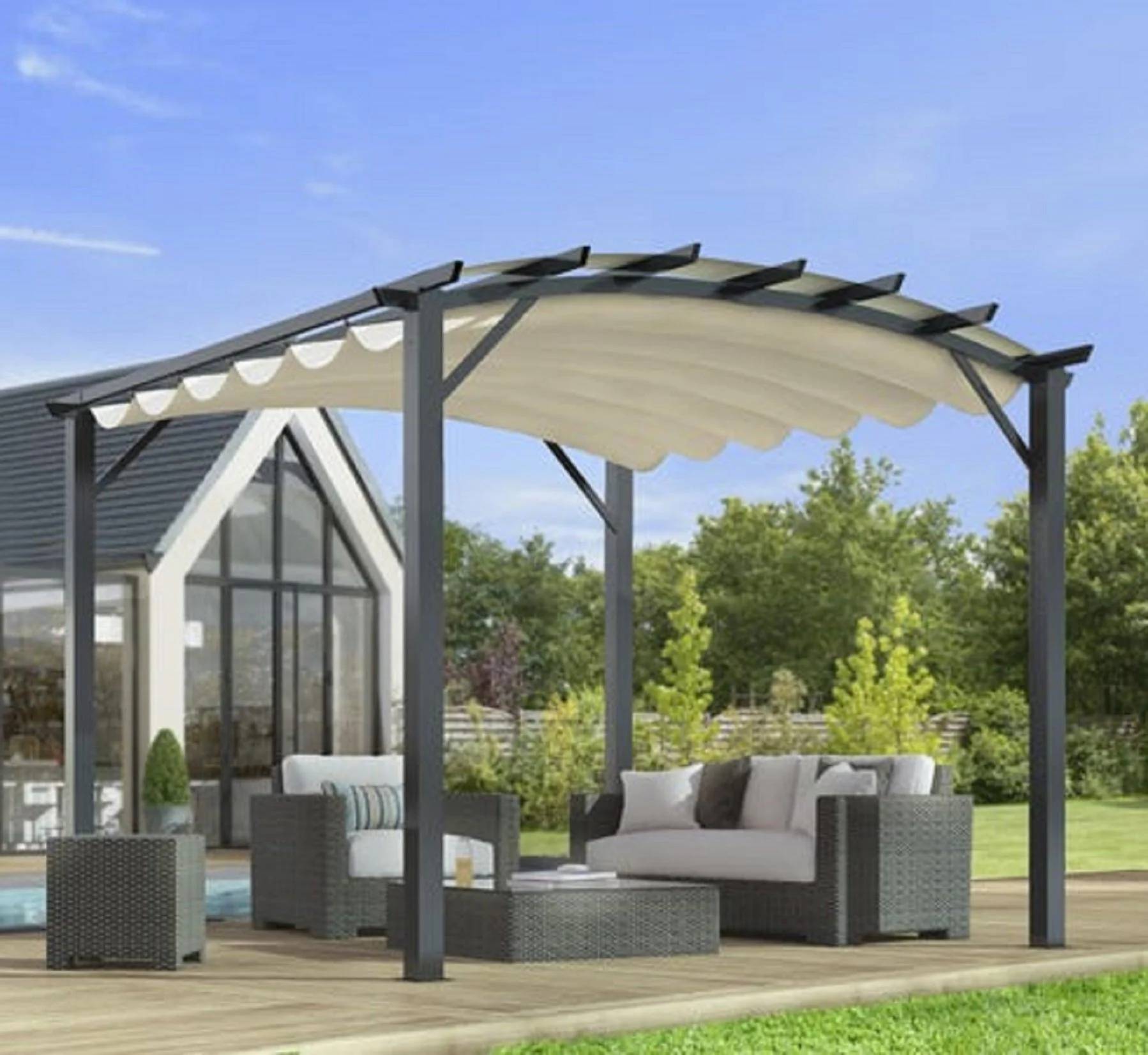 Pergola autoportante aluminium + toile coulissante 3,4 x 3,3 M - Image 16