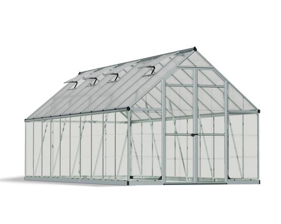 Canopia by Palram - Serre de jardin polycarbonate aluminium brut 14,8 m² Balance avec embase - Canopia by Palram - Image 9
