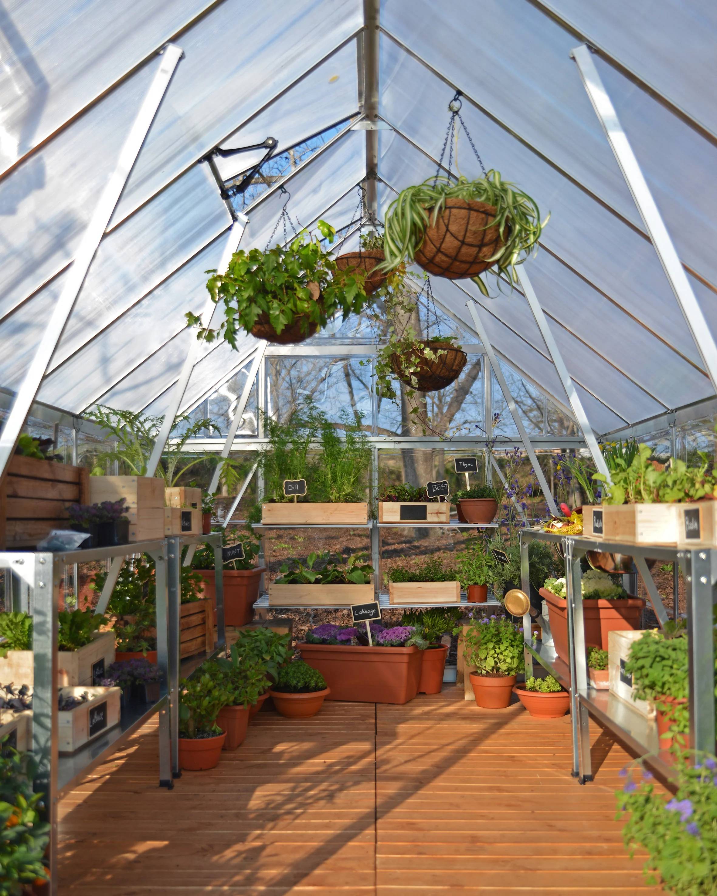 Canopia by Palram - Serre de jardin polycarbonate aluminium brut 14,8 m² Balance avec embase - Canopia by Palram - Image 8