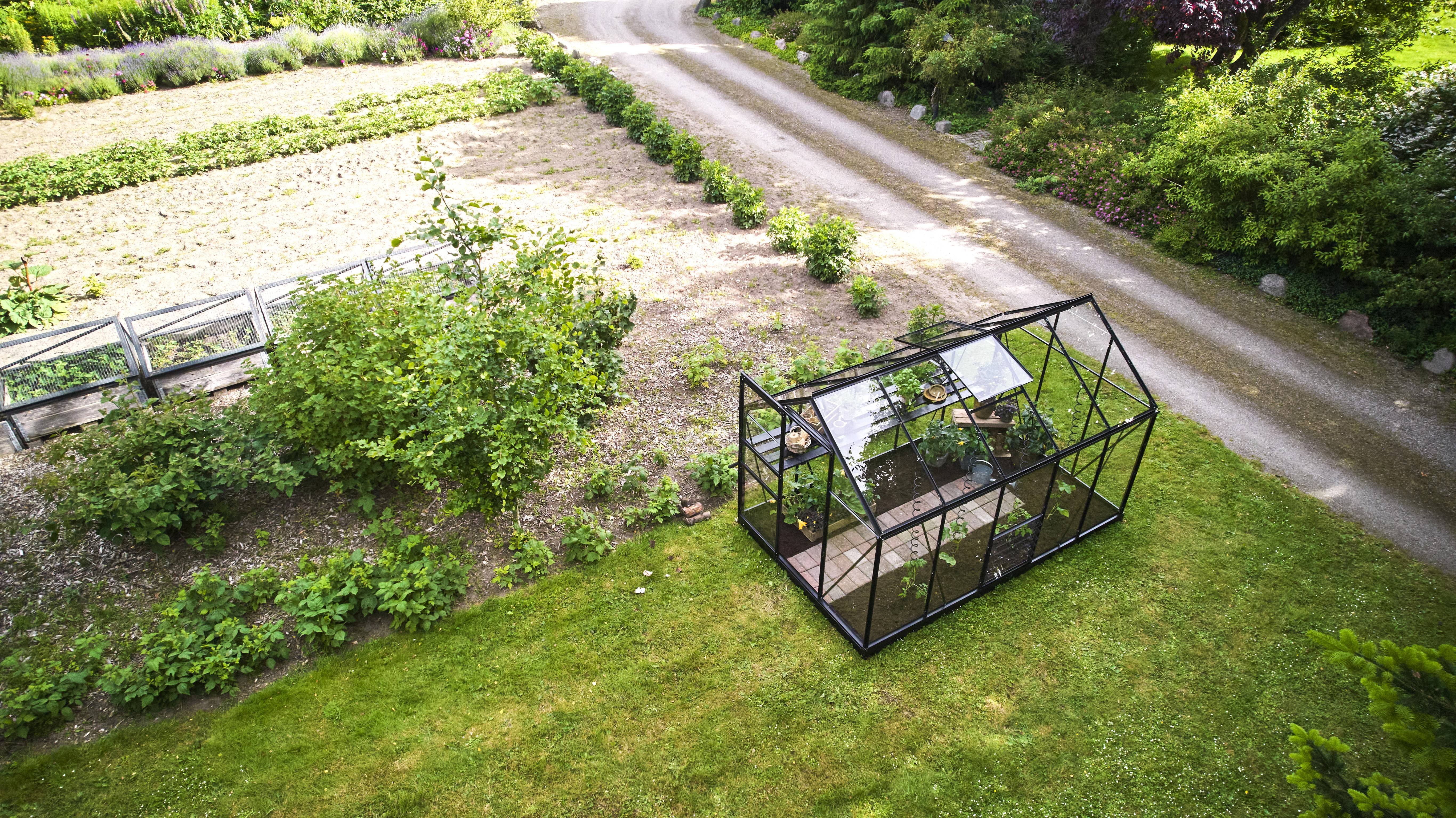 Halls - Serre de jardin verre trempé aluminium noir 6,2 m² Popular 106 - Halls - Image 6