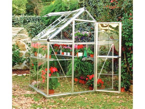 Canopia by Palram - Serre de jardin polycarbonate aluminium brut 2,3 m² Harmony avec embase - Canopia by Palram - Image 1