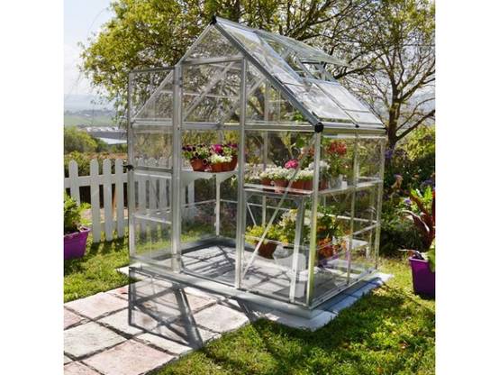 Canopia by Palram - Serre de jardin polycarbonate aluminium brut 2,3 m² Harmony avec embase - Canopia by Palram - Image 8