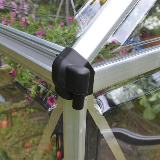 Canopia by Palram - Serre de jardin polycarbonate aluminium brut 2,3 m² Harmony avec embase - Canopia by Palram - Image 15