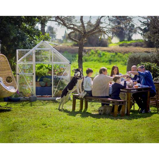 Canopia by Palram - Serre de jardin polycarbonate aluminium brut 2,3 m² Harmony avec embase - Canopia by Palram - Image 17