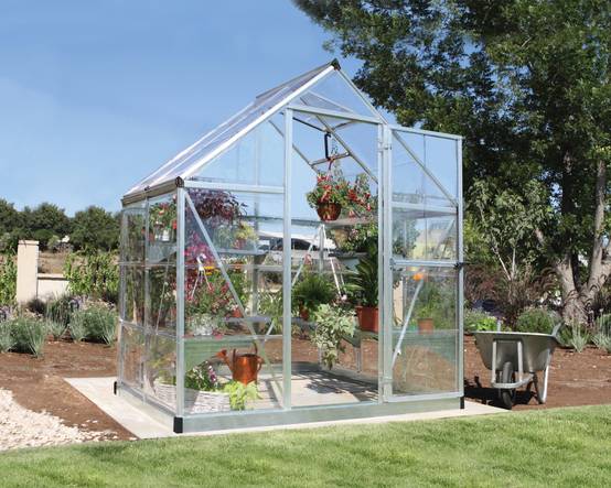 Canopia by Palram - Serre de jardin polycarbonate aluminium brut 2,3 m² Harmony avec embase - Canopia by Palram - Image 20
