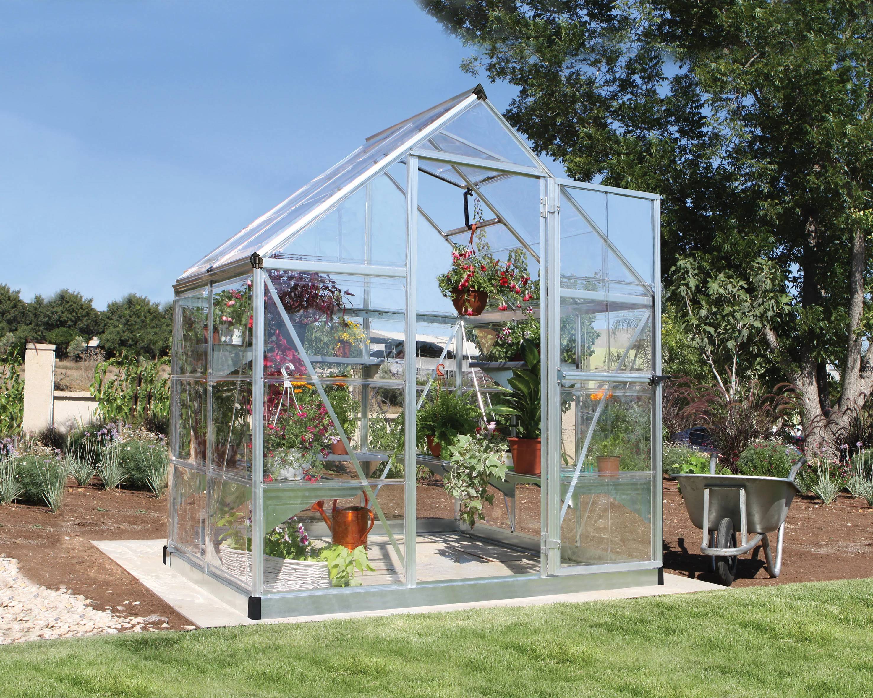 Canopia by Palram - Serre de jardin polycarbonate aluminium brut 2,3 m² Harmony avec embase - Canopia by Palram - Image 20