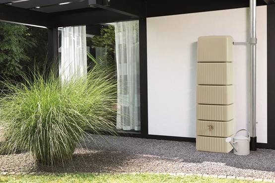 Garantia - Récupérateur d'eau de pluie murale 300L collecteur et robinet inclus Slim sable - GARANTIA - Image 6