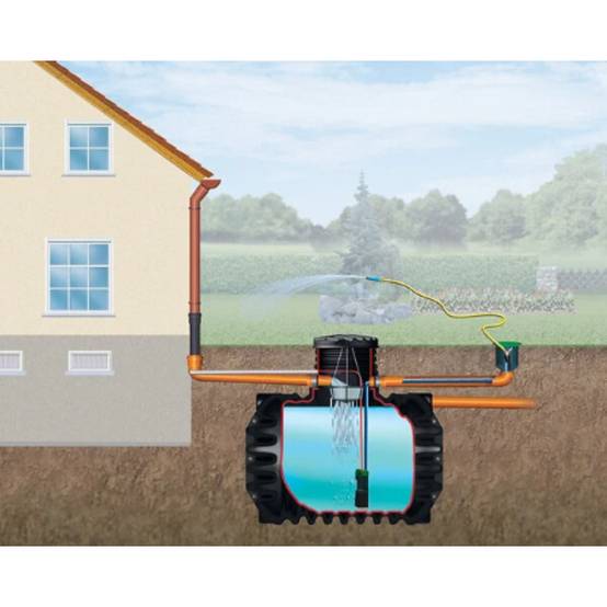 Garantia - Récupérateur d'eau de pluie Kit Jardin Confort Plastique Noir 1600 L - GARANTIA - Image 2