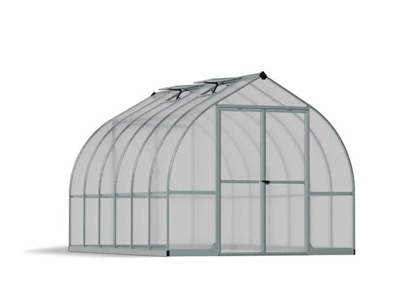 Canopia by Palram - Serre de Jardin Polycarbonate Double Paroi Argent 8,6 m² - PALRAM - Image 12