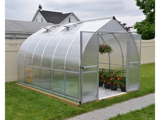 Canopia by Palram - Serre de Jardin Polycarbonate Double Paroi Argent 8,6 m² - PALRAM - Image 1