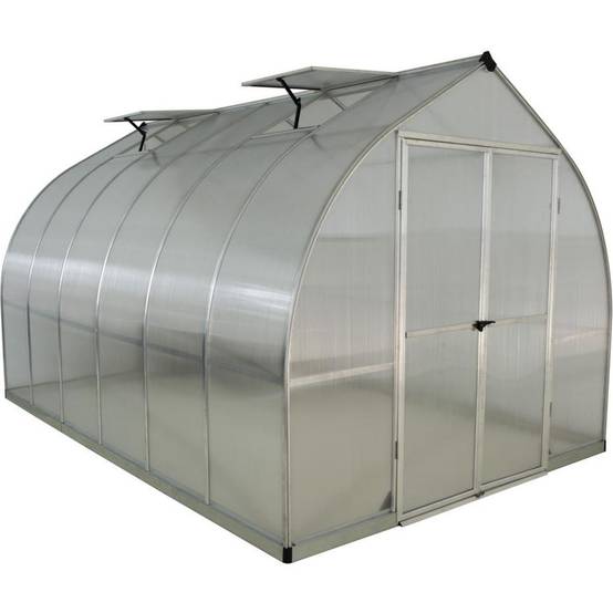 Canopia by Palram - Serre de Jardin Polycarbonate Double Paroi Argent 8,6 m² - PALRAM - Image 8