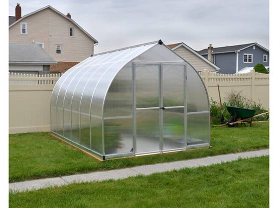 Canopia by Palram - Serre de Jardin Polycarbonate Double Paroi Argent 8,6 m² - PALRAM - Image 3