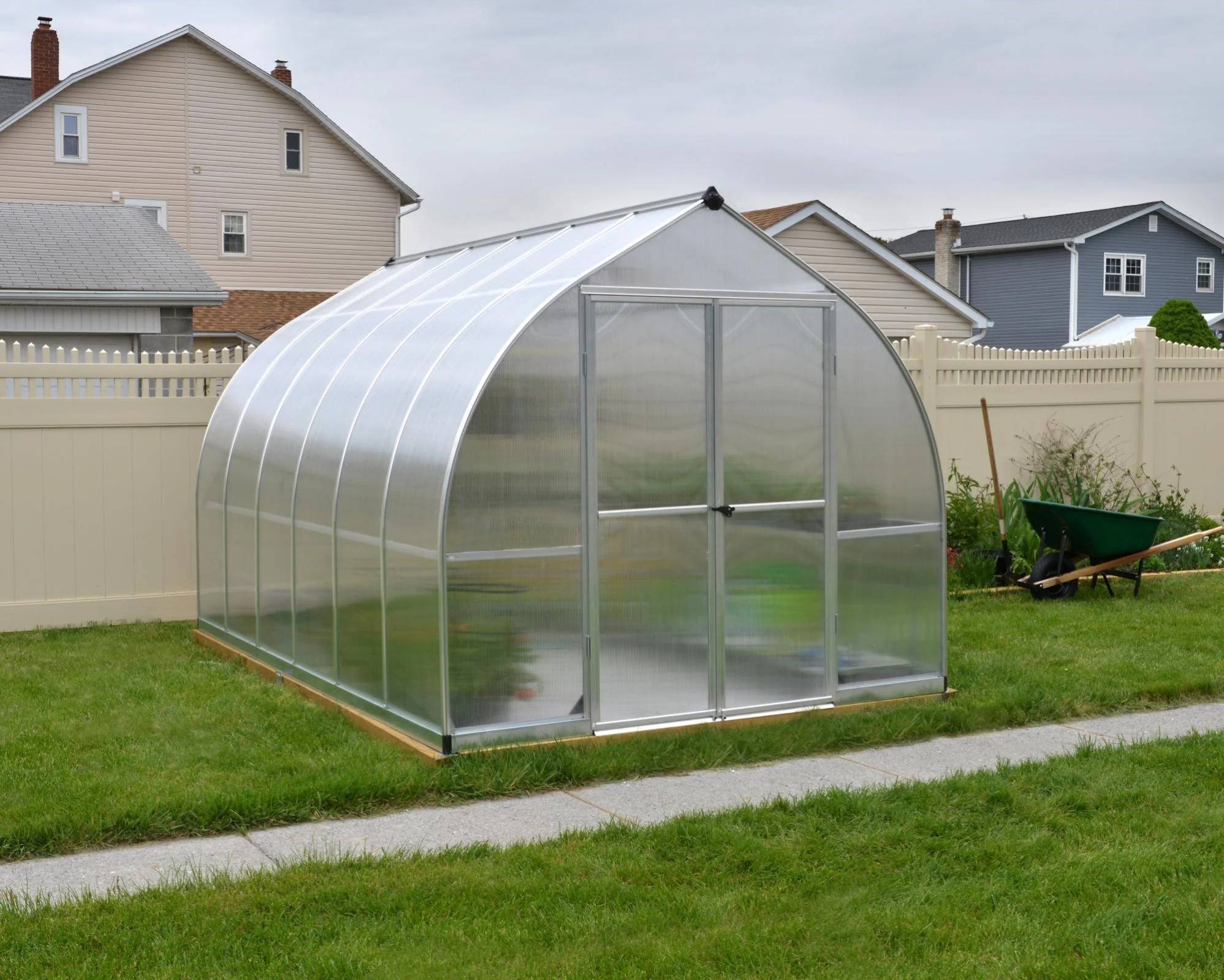 Canopia by Palram - Serre de Jardin Polycarbonate Double Paroi Argent 8,6 m² - PALRAM - Image 18