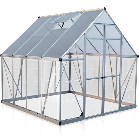 Canopia by Palram - Serre de jardin polycarbonate aluminium brut 6 m² Balance avec embase - Canopia by Palram - Image 4