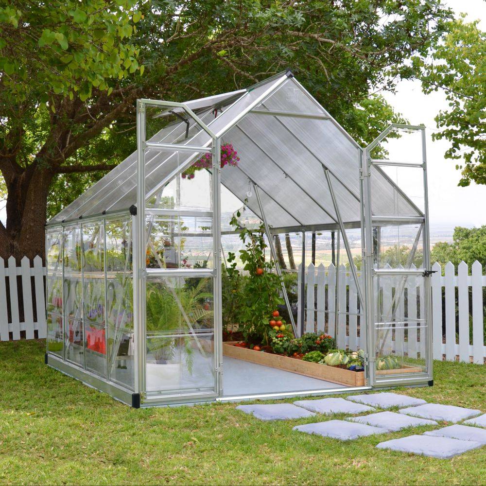 Canopia by Palram - Serre de jardin polycarbonate aluminium brut 6 m² Balance avec embase - Canopia by Palram - Image 1