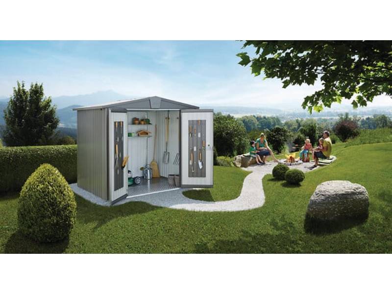 Biohort - Abri de jardin métal gris 5,56m² Ep.53mm Europa 4 - Biohort - Image 6