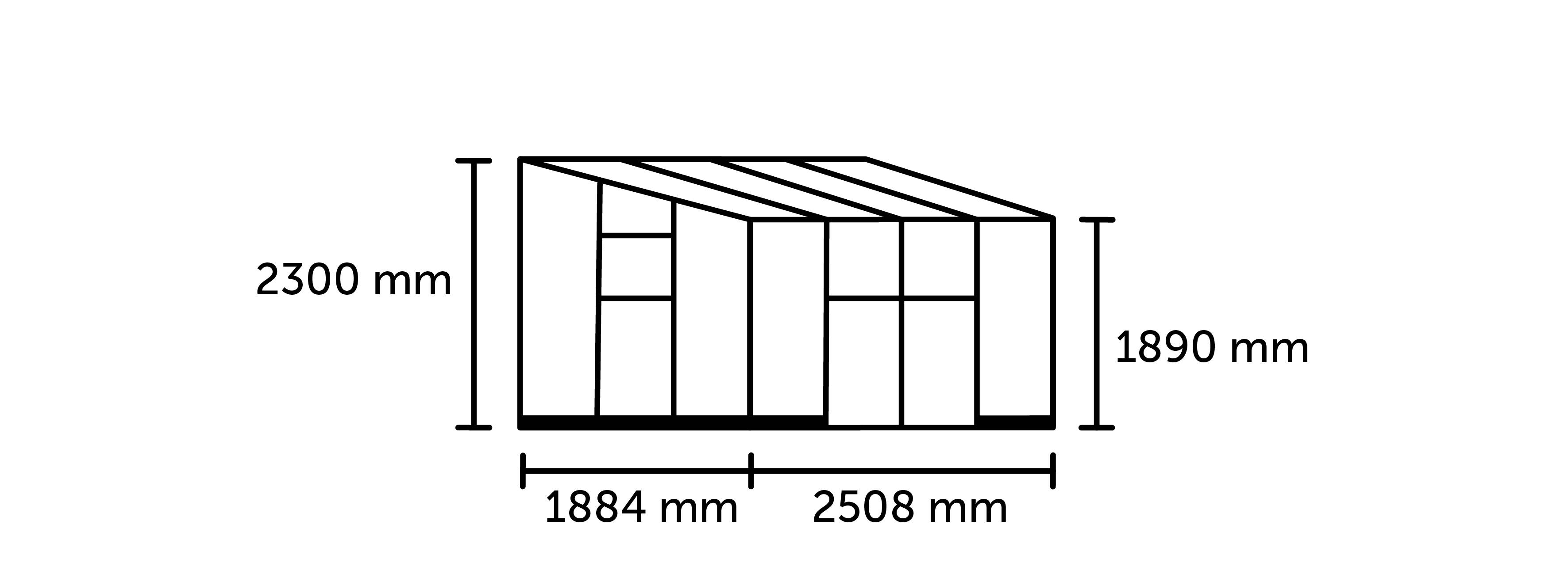 Halls - Serre de jardin adossée verre trempé polycarbonate aluminium noir 4,7 m² Qube Lean-to 6 - Halls - Image 4