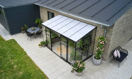 Halls - Serre de jardin adossée verre trempé polycarbonate aluminium noir 7,1 m² Qube Lean-to 6 - Halls - Image 9