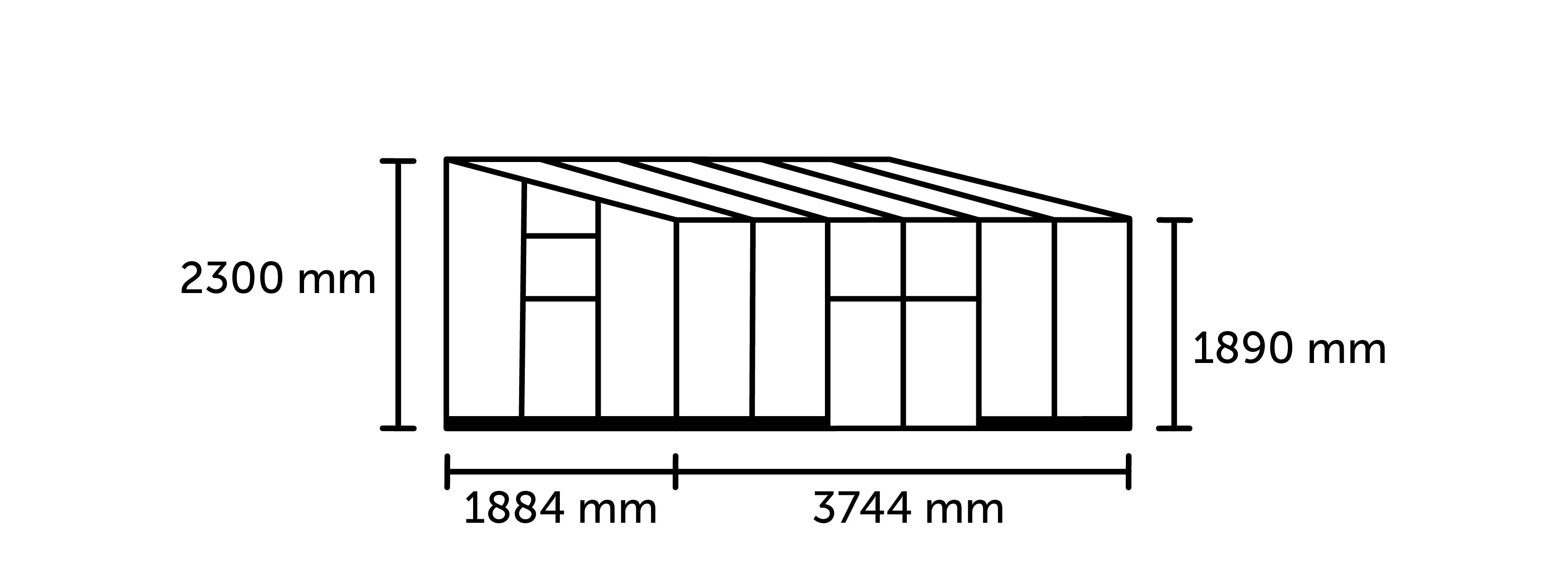 Halls - Serre de jardin adossée verre trempé polycarbonate aluminium noir 7,1 m² Qube Lean-to 6 - Halls - Image 8