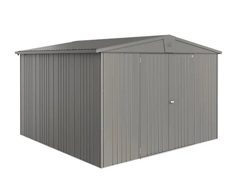 Abri de jardin métal 9.48 m² Ep. 0,53 mm Europa 7 Biohort gris - Image 5