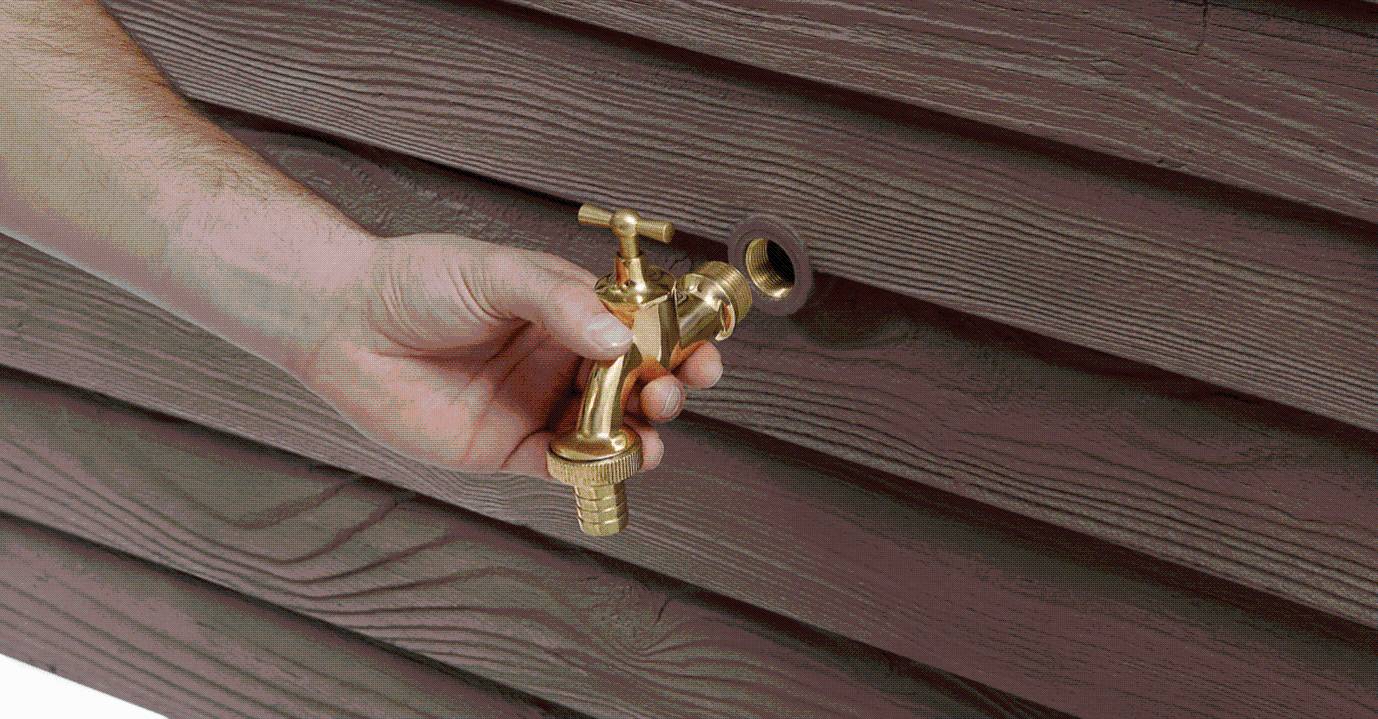 Garantia - Récupérateur d'eau de pluie mural 350L bois foncé - GARANTIA - Image 8
