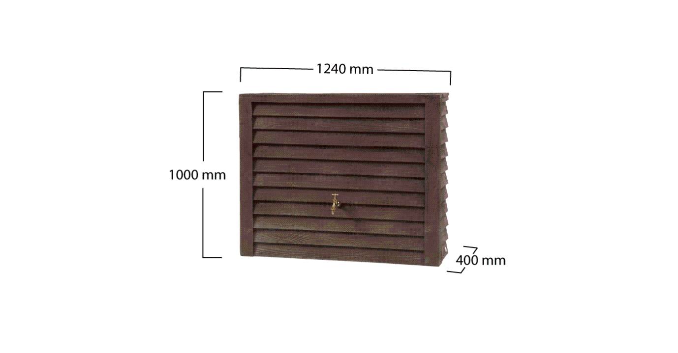 Garantia - Récupérateur d'eau de pluie mural 350L bois foncé - GARANTIA - Image 9