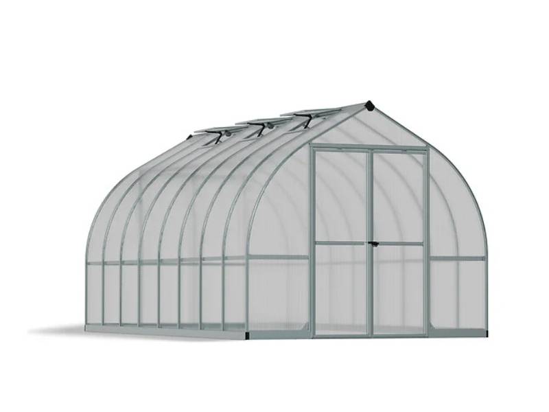 Canopia by Palram - Serre de Jardin Polycarbonate Aluminium Argent 11,4 m² Double-Porte - PALRAM - Image 1