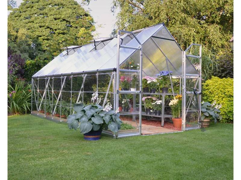 Canopia by Palram - Serre de jardin polycarbonate aluminium brut 11,9 m² Balance avec embase - Canopia by Palram - Image 2