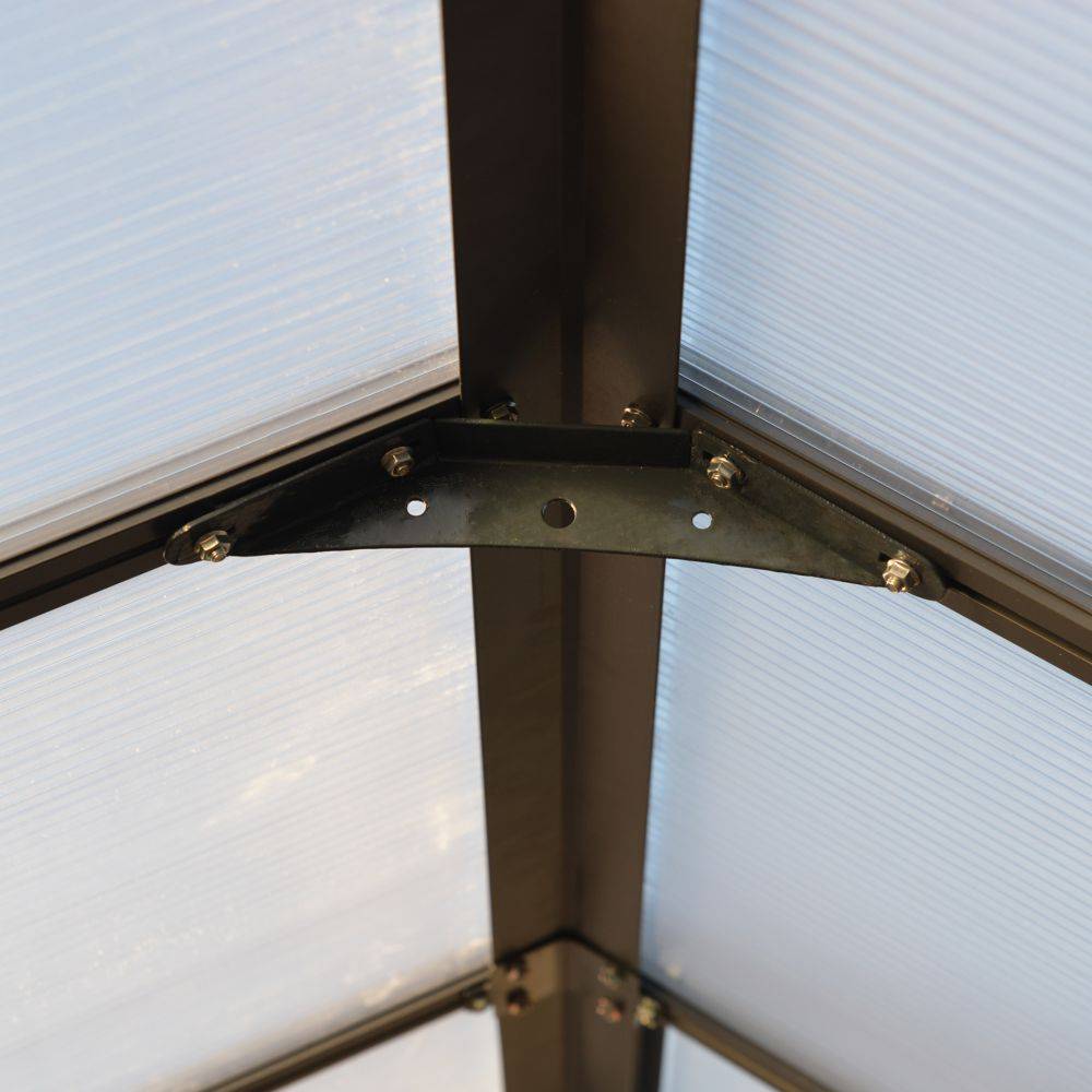 Canopia by Palram - Serre De Jardin Polycarbonate Double Paroi Gris Anthracite 5,7 m² – PALRAM - Image 12