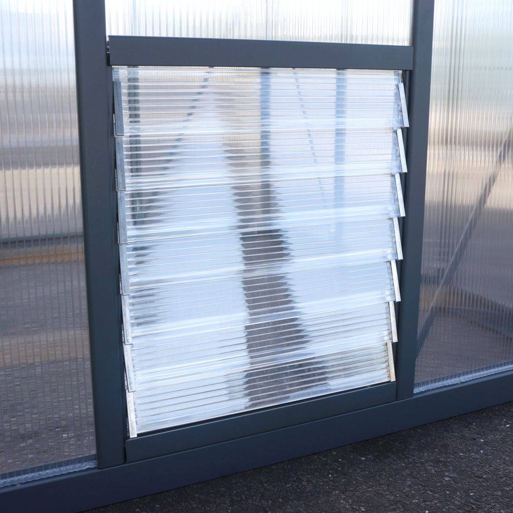 Canopia by Palram - Serre De Jardin Polycarbonate Double Paroi Gris Anthracite 5,7 m² – PALRAM - Image 3