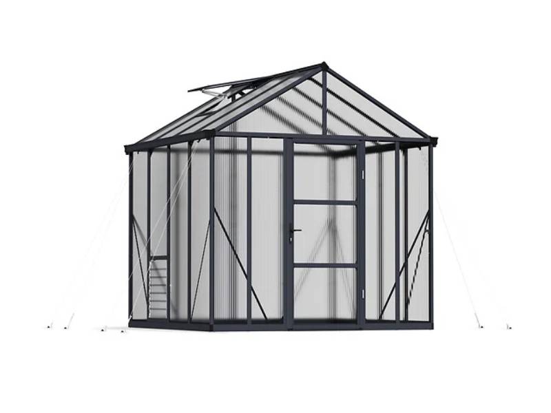 Canopia by Palram - Serre De Jardin Polycarbonate Double Paroi Gris Anthracite 5,7 m² – PALRAM - Image 13