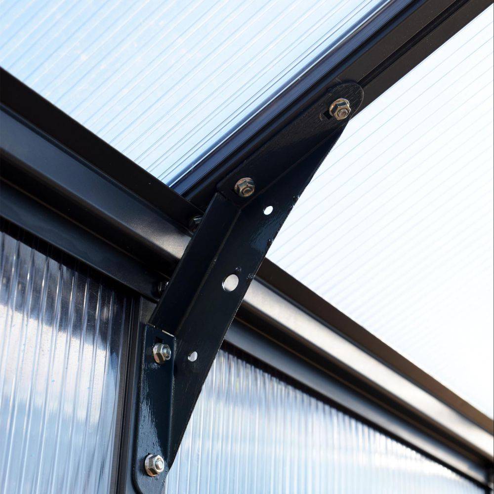 Canopia by Palram - Serre De Jardin Polycarbonate Double Paroi Gris Anthracite 5,7 m² – PALRAM - Image 2