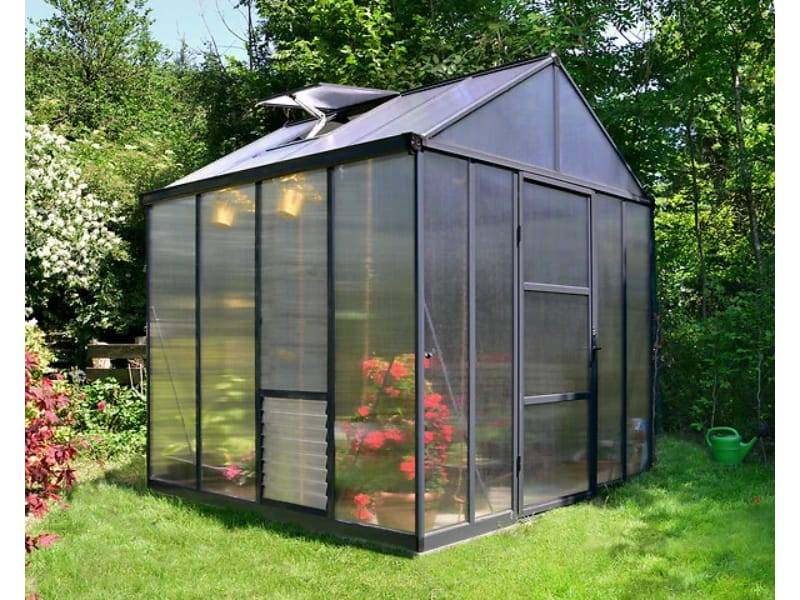 Canopia by Palram - Serre De Jardin Polycarbonate Double Paroi Gris Anthracite 5,7 m² – PALRAM - Image 1
